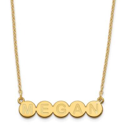 5 Letter Bubble Necklace Sterling Silver Gold-plated XNA1321GP, MPN: XNA1321GP,
