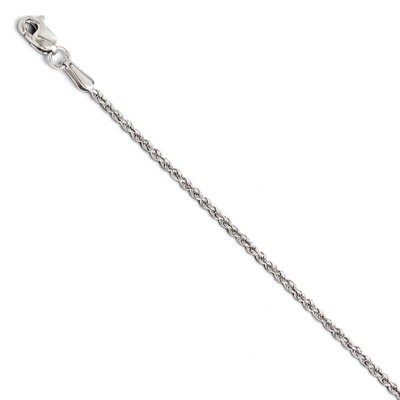 Leslie&#39;s 1.5mm Diamond Cut Rope Chain 16 Inch - 14k White Gold HB-1666-16, MPN: 1666-16, 8867749950…