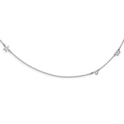 3 Initial Symbol Necklace Sterling Silver Rhodium-plated XNA1288SS, MPN: XNA1288SS,