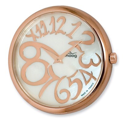 Moog Stainless Steel Mother of Pearl Dial Rose Markers Watch Only - Rose-plated, MPN: XWA3675W,