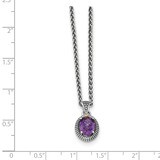 Amethyst Oval Necklace Sterling Silver &amp; 14k Gold QTC1232, MPN: QTC1232, 886774378275