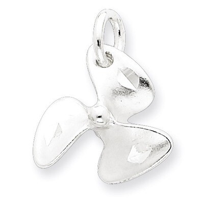 3D Boat Propeller Charm Sterling Silver QC4979, MPN: QC4979, 883957554372