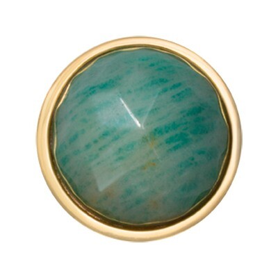 Nikki Lissoni Faceted Aqua Quartzite Gold-Plated 23mm Coin C1307GS, MPN: C1307GS, 8718627468067