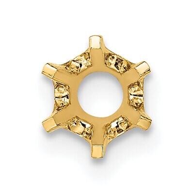 Round 6-Prong Low Base .02ct. Setting 14k Yellow Gold YG144, MPN: YG144,