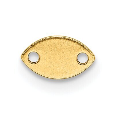 6.6 x 3.9mm Chain Tag Setting 14k Yellow Gold YG2096, MPN: YG2096,