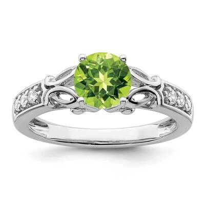 Peridot and Diamond Ring 14k White Gold Polished RM8182-PE-109-WA, MPN: RM8182-PE-109-WA,