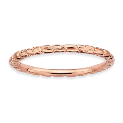 Pink-plated Twisted Ring - Sterling Silver QSK180, MPN: QSK180, 883957124124