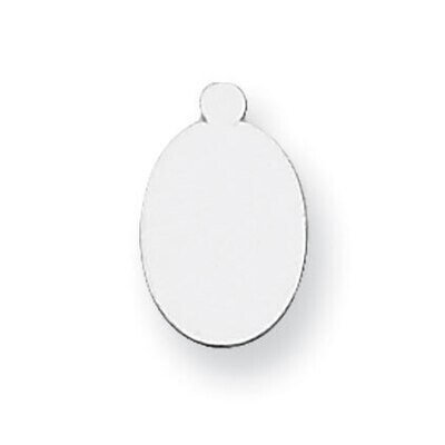 Oval with Eyelet Stamping Sterling Silver Rhodium-plated SS1089, MPN: SS1089,