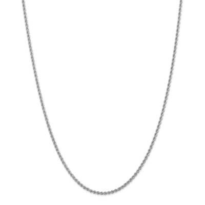 2.25mm Regular Rope Chain 26 Inch 14k White Gold W016S-26, MPN: W016S-26, 883957165622