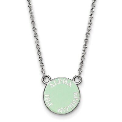 Alpha Epsilon Phi Extra Small Enameled Pendant with 18 Inch Chain Sterling Silver SS012AEP-18, MPN:…