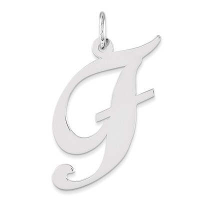 Script Initial F Charm Sterling Silver Fancy QC5090F, MPN: QC5090F, 883957488455
