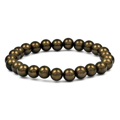 Metallic Chocolate Stretch Bracelet Sterling Silver QPRF267