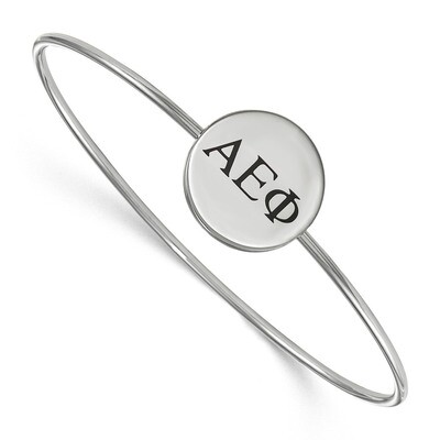 Alpha Epsilon Phi Enameled Slip-on Bangle Sterling Silver SS025AEP-8, MPN: SS025AEP-8, 191101098376