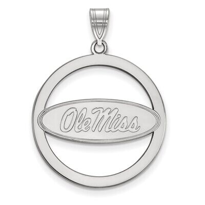 University of Missisippi L Pendant in Circle Sterling Silver SS034UMS, MPN: SS034UMS, 886774712154