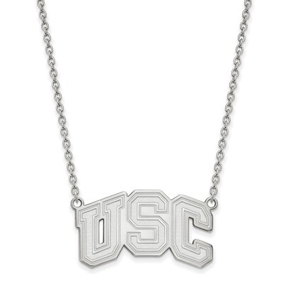 University of Southern California Large Pendant with Necklace 10k White Gold 1W032USC-18, MPN: 1W03…