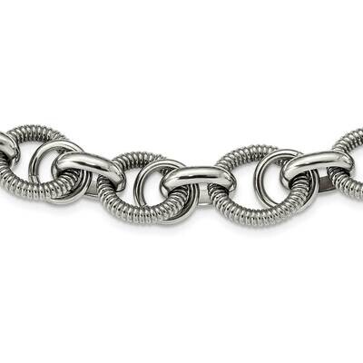 Fancy Link 22 Inch Necklace Stainless Steel SRN348-22 by Chisel, MPN: SRN348-22, 883957750712