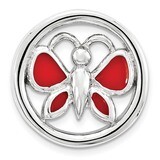 Red Butterfly Chain Slide Sterling Silver Small QSK1687, MPN: QSK1687, 886774640068