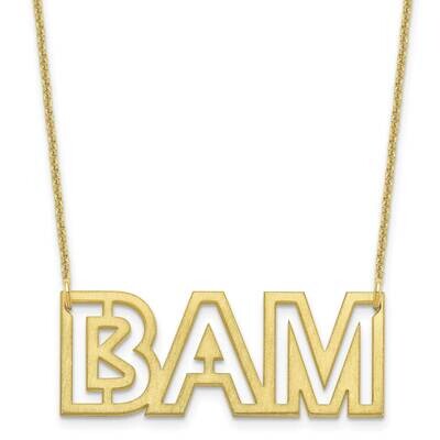 Small Brushed 3 Letter Necklace 10k Gold 10XNA1187Y, MPN: 10XNA1187Y, 196904159163