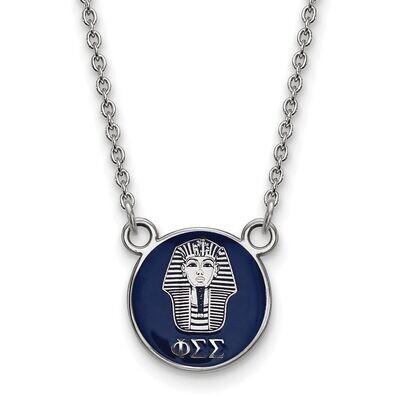 Phi Sigma Sigma Extra Small Enameled Pendant with 18 Inch Chain Sterling Silver SS042PSS-18, MPN: S…
