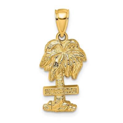 Curacao On Palm Tree Charm 14k Gold 2-D K8203, MPN: K8203, 637218089000
