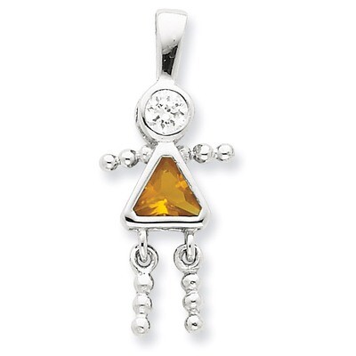 November Girl Pendant Diamond Sterling Silver QC6714NOV, MPN: QC6714NOV, 716838194100