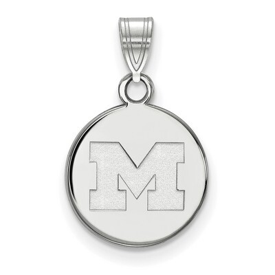 Michigan University of Small Disc Pendant Sterling Silver SS034UM, MPN: SS034UM, 886774959542