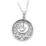 Children 18 Inch Necklace Sterling Silver Antiqued QSX284, MPN: QSX284, 883957293684