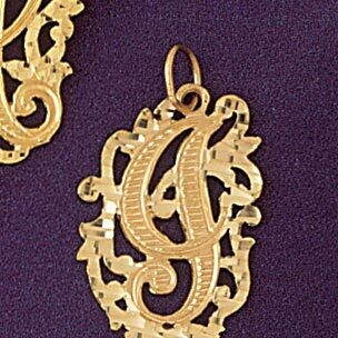 Dazzlers Jewelry Initial I Pendant Necklace Charm Bracelet in Yellow, White or Rose Gold 9557i, MPN…