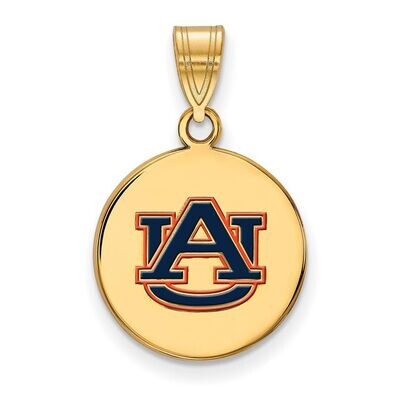 Auburn University Medium Enamel Disc Pendant Gold-plated Silver GP040AU, MPN: GP040AU, 886774940595
