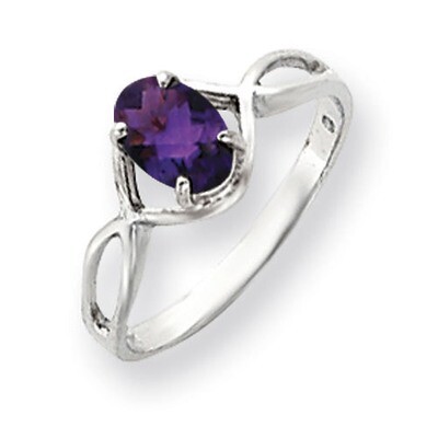 Amethyst Ring 14k white Gold 7x5mm Oval Y4645AM, MPN: Y4645AM, 883957565736