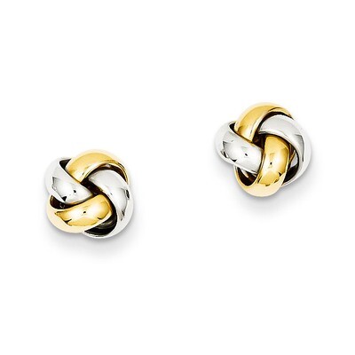 Knot Post Earrings 14k Two-Tone Gold TL944, MPN: TL944, 886774562964