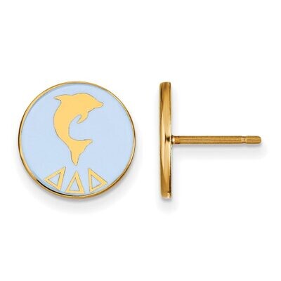 Delta Delta Delta Enameled Post Earrings Gold-plated Silver GP046DDD, MPN: GP046DDD, 886774944920