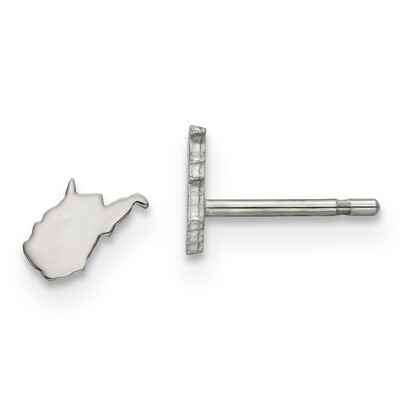 West Virginia State Small Earrings Sterling Silver Engravable XNE50SS-WV, MPN: XNE50SS-WV, 88677456…