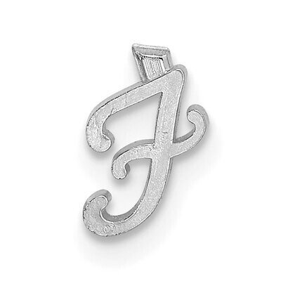 Casted Letter F 14k White Gold WG2222F, MPN: WG2222F,