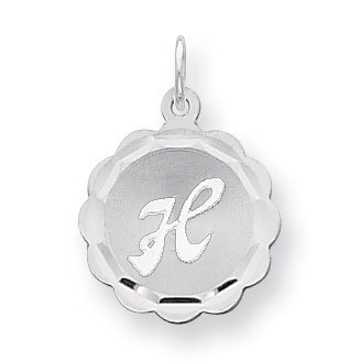 Brocaded Initial H Charm Sterling Silver QC4161H, MPN: QC4161H, 883957128559