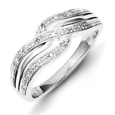 Ring Sterling Silver Rhodium-plated Diamond QR4846, MPN: QR4846, 883957407715