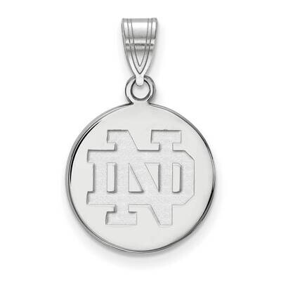 University of Notre Dame Medium Disc Pendant 10k White Gold 1W037UND, MPN: 1W037UND, 191101130878