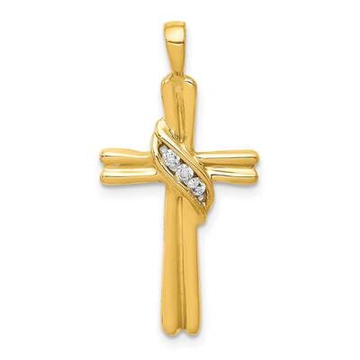 Cross Pendant 14k Gold AA Diamond PM4989-005-YA, MPN: PM4989-005-YA, 883957984599