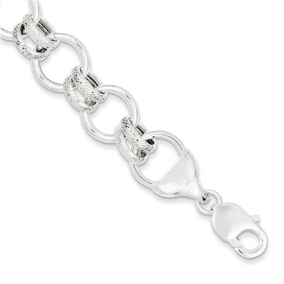 7.5 Inch Bracelet Sterling Silver Fancy QG1555-7.5, MPN: QG1555-7.5, 883957947792
