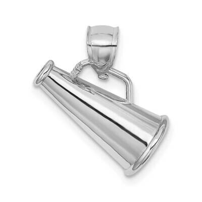 Megaphone Charm 14k White Gold 3-D C2632W, MPN: C2632W, 637218126521
