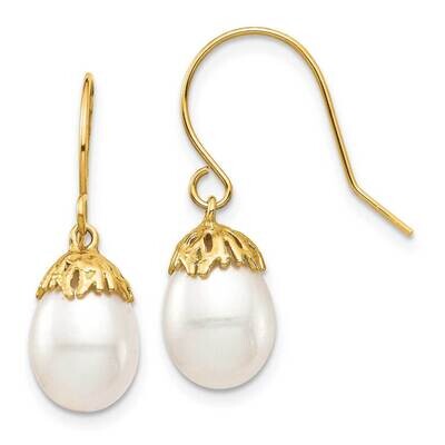 7-8mm White Rice Freshwater Cultured Pearl Dangle Earrings 14k Gold XF704E, MPN: XF704E, 8839578704…