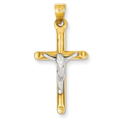 Hollow Crucifix Pendant 14k Two-tone Gold C4113, MPN: C4113, 883957898407