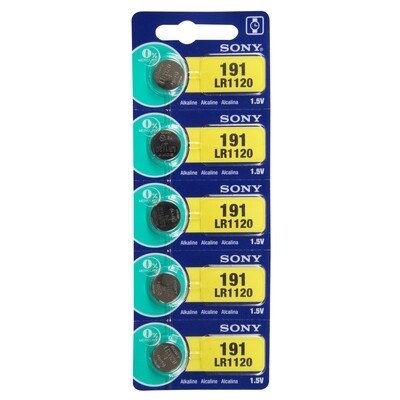 Type LR1120 SONY Alkaline Battery Tear Strip Pack of 5 SWB1120, MPN: SWB1120, 8562013810