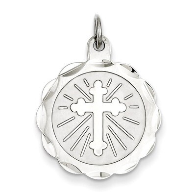 Cross Disc Charm Sterling Silver QC380, MPN: QC380, 886774108858