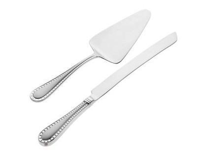 Ricci Rivets Satin 2 Piece Cake Knife And Server, MPN: 10816, 644907108164