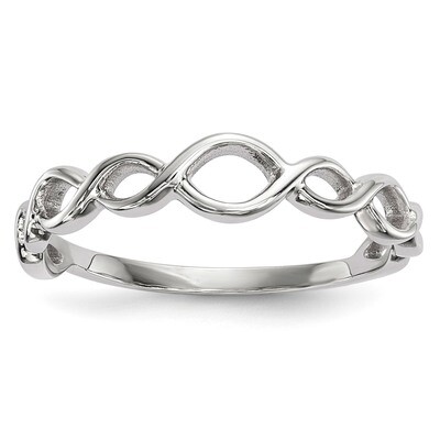 Polished Twisted Loops Ring 14k white Gold R613, MPN: R613, 883957968544