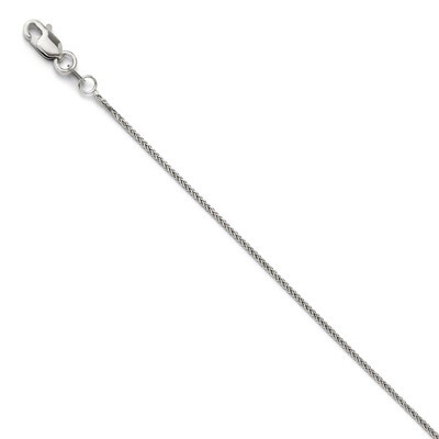 Leslie&#39;s Diamond-cut Quadra Wheat Chain 24 Inch - 14k White Gold HB-3070-24, MPN: 3070-24, 88677454…