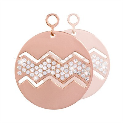 Nikki Lissoni Sparkling Waves 2 Pieces Rose Gold-Plated 24mm Earrings EAC2038RG, MPN: EAC2038RG, 87…