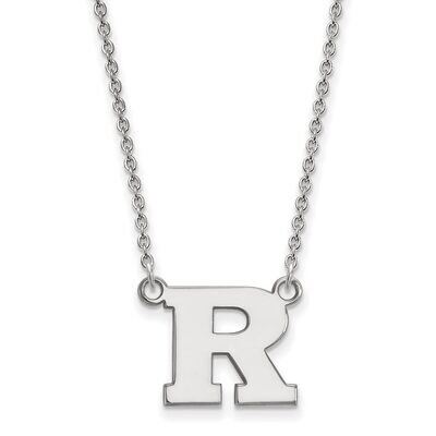 Rutgers Small Pendant with Necklace Sterling Silver SS008RUT-18, MPN: SS008RUT-18, 886774697048