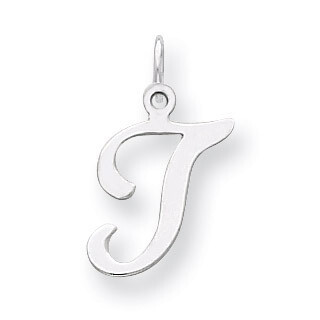 Stamped Initial T Charm Sterling Silver QC4163T, MPN: QC4163T, 883957134253
